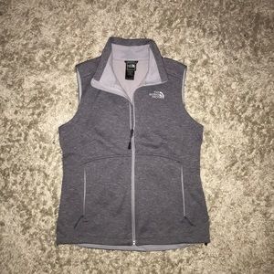 The North Face lightweight soft-shell purple vest